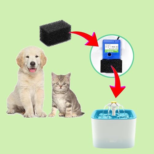 Pet Replacement Sponge Filters Replacement Pre Filter Sponges for 84oz/ 2.5L Pet Water Fountain Cat Water Foam Filter Dog Drinking Water Sponge Foam Filters for Pet Dog Cat Fountain (8)