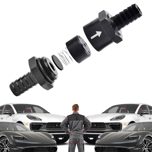 1/2" Aluminium Alloy One Way Fuel Check Valves, Brake Booster Check Valve Engraved with Flow Direction, Fuel Line Check Valve for Petrol, Diesel, Gas, Oil, Water, Ship Fuel Systems(12mm) - size: 12mm