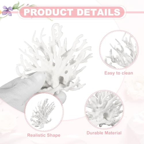 Aquarium Coral Decoration, Fish Tank Decorations Fish Tank Coral Ornaments, 4.9x2x4.3 Inch, (White, 1 Pcs), Intended for Aquarium Landscaping Decor - color: White, size: 4.9x2x4.3 Inch