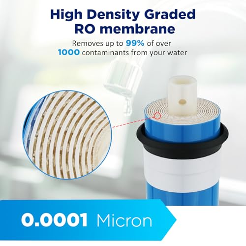 Membrane Solutions 75 GPD RO Membrane, Reverse Osmosis Membrane Element 11.75" x 1.75" Water Filter Replacement for Undersink Home Drinking RO Water Filtration System - size: 1 Count (Pack of 1), style: 75G