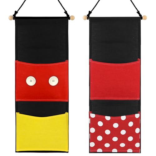 RUNROLE 2 Pack Narrow Fish Extenders - 2 Pocket Hanging Storage Organizer, 8 Inch Width to Right Fit the Cabin Door, Easily Customize, 2026 & 2027 FE for Gift Exchanges and Pixie Dust