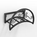 OLV Garden Hose Holder, Heavy Duty Water Hose Holder Wall Mount Holds 125-ft Water Pipe, Decorative Detachable Metal Hose Hanger Storage Organizer Reel Rack for Outside Lawn Yard Farm, Black