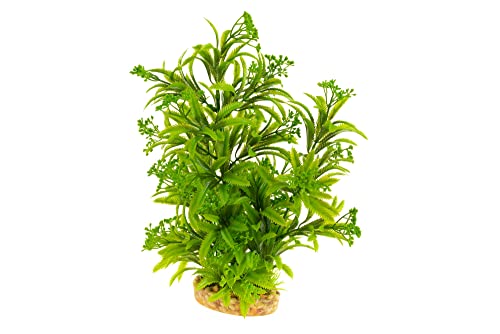 CNZ Aquarium Decor Fish Tank Decoration Ornament Artificial Plastic Plant Green, 11.8-inch