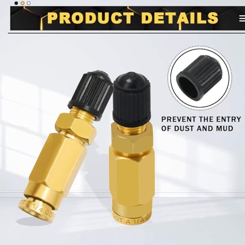 5 Packs 1/4" Air Value Inflation Schrader Valve, Schrader Valve Adapter with Push to Connect Button for 1/4" OD Air Hose Fittings for Semi Trucks Trailers - size: 1/4" OD 5PCS, style: Schrader Valve