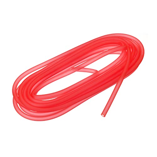 uxcell Aquarium Airline Tubing Hose 5/32" ID 15/64" OD 1Pcs 13.12 Ft Silicone Flexible Airline Tubing for Fish Tank, Terrariums, and Hydroponics, Red - color: Red