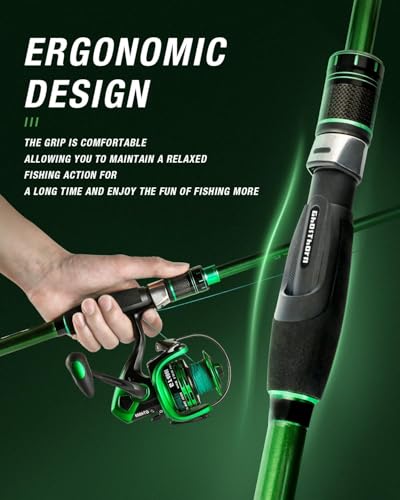Ghosthorn Fishing Rod and Reel Combo Graphite Telescoping Fishing Pole Portable Travel Kit with Carrier Bag for Freshwater Saltwater - size: 8 ft, style: Fishing Rod+reel(no Lures&line)