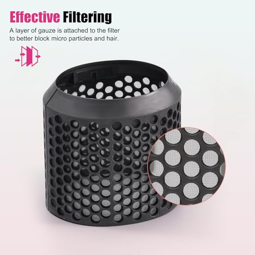 Outer Filter Cover Compatible with Dyson Airwrap Hair Styler with Filter Cleaning Brush HS01 HS05 Magnetic Filter Cage Replacement Parts