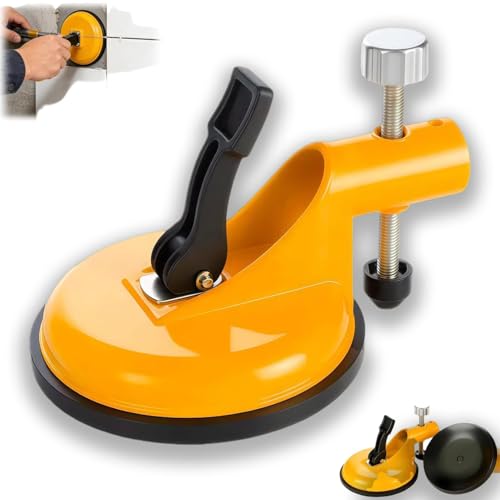 Adjustable Height Setter - Professional Countertop Leveling Tool, Aluminum Alloy Adjustable Height Setter Floors with Vacuum Suction & Precisionadjustment for Granite (Yellow) - color: Yellow