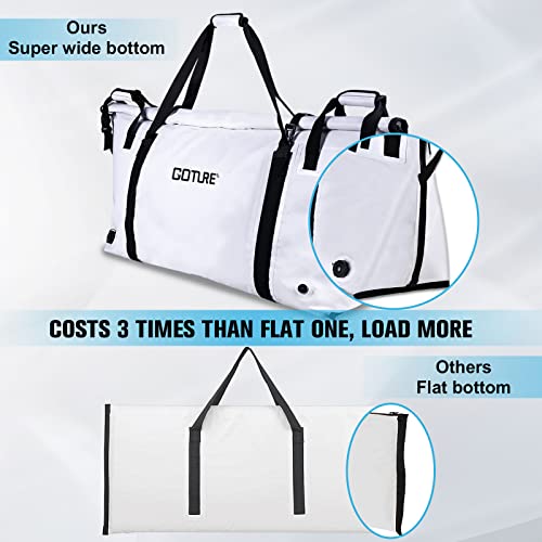 Goture Insulated Fish Cooler Bag,Travel Insulated Cooler Bag,Monster Leakproof Fish Kill Bag, Portable Small/Medium/Large Cooler Bag for Outdoor Travel Camp Beach Picnic with Drain Plug - color: Large-58.3x11.8x23.6in
