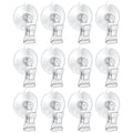 Pawfly 12 Pcs Aquarium Suction Cups with Clips, Plant Leaf Seaweed Clip, Fish Tank Accessories, Aquarium Suction Cup Clips, Clear Plastic Fish Feeding Tool, Underwater Fish Feeder, Veggie Feed Holder