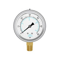 Joywayus Pressure Gauge 0-60 PSI Brass 1/4" NPT Male Thread Lower Mount, Glycerin Filled, Stainless Steel Case, Multiple Function - size: 0-60PSI--1/4", style: Glycerin Filled