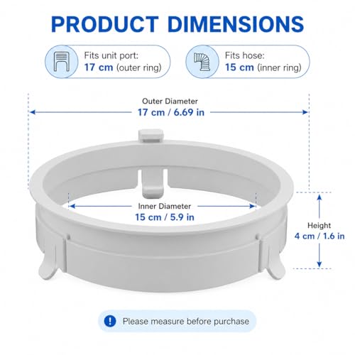 Portable Air Conditioner Exhaust Duct Connector, Outer 6.69 Inch Inner 5.9 Inch 4-Position Snap Hose Replacement for Midea KYR35 KY25 JHS Vissani Old Version Portable AC - style: KYR 35