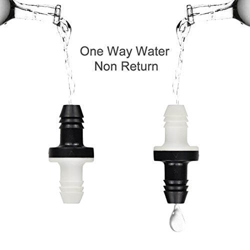 3/8" 10mm Inline vacuum Barbed Check Valve,1Pcs/ 2Pcs /5Pcs ABS One Way Water Non-Return Breather Check Valve for Fuel Gas Liquid Air - color: 2