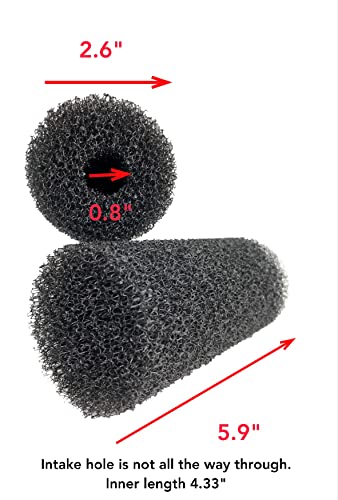 Wave Point 6 Pack, 5.9″ Big Prefilter Sponge Foam Replacement Filtration Kit for Pond Aquarium Fish Tank