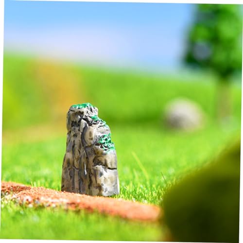 6pcs Realistic Mini Rockery Decorative Garden Ornaments for Fairy Garden and Fish Tank