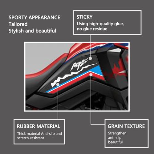 for Africa Twin CRF1100L Africa Twin crf1100l 2025 2024 2023-2020 New Accessories Fuel Tank Pads Protection Stickers Decals Motorcycle Knee Pads Fuel Tank Traction Pads Tank Stickers Tank Grip