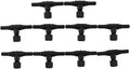 10 Pcs Black T Shaped Aquarium Air Valve, Plastic Fish Tank Air Line Flow Control Regulator Valve Aquarium Air Pump Accessories Adjustable Connector Switch Tap