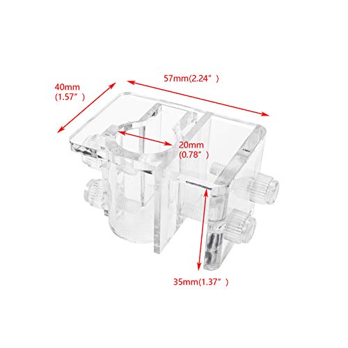 Quluxe 2 Pcs Acrylic Aquarium Soft Tube Fixture Holder Hose Clamps Fixing Clip for Holding Doing Pump Soft Hose