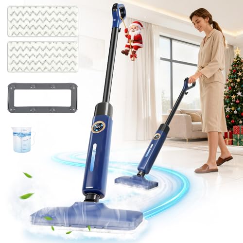 1500W Floor Steam Mop,Powerful Steam Mop for HardWood Floors with LED Display,Steam Mops for Floors Cleaning Steamer with 500ml Tank,Floor Steamers for Hardwood&Tile,10s Heat-Up
