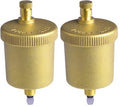 Hydro Master Automatic Air Vent Valve 1/8 Inch Brass (Pack of 2) - size: 1/8” (Pack of 2)