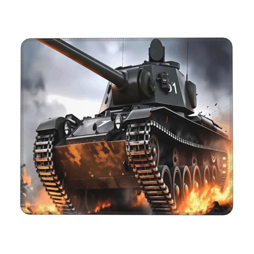 Military Tank Fashion Mouse Pad,Pad Mousepads with Non-Slip Rubber Base for Laptop Desktop Computer, 7.9 X 9.5 in - color: Military Tank, size: 7.9L x 9.5W inches