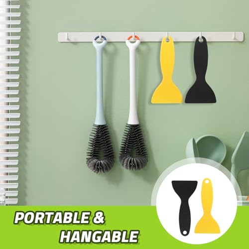 Hordion 10 Pcs Plastic Spatula Scraper Putty Knife, Air Bubble Remover Sticker Installation Tool Flexible Paint Scraper for 3D Printing Resin Removal Spackling Patching Decal Wallpaper