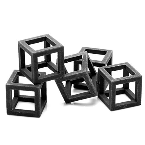 Aquarium Ceramic Shelter Shrimp Hideaway Breeding Cave Cubic Hideout Underwater Landscape Decorations Ornament for Betta,Lizards, Turtles,Reptiles 5Pcs