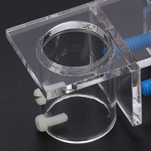 Transparent Acrylic Water Tube Fixture, Soft Pipe Holder for Fish Tank Aquarium, Durable Tube Organizer with Screws for Tubes Under 2.5cm, Keeps Aquarium Tidy and Secure (Single Hole) - size: Single Hole