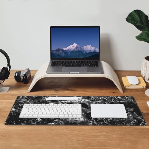 Skull Mouse Pad XL Large Mousepad Non Slip Rubber Base Desk Mat for Laptop Computer Gaming 31.5" X 12" - color: Skull