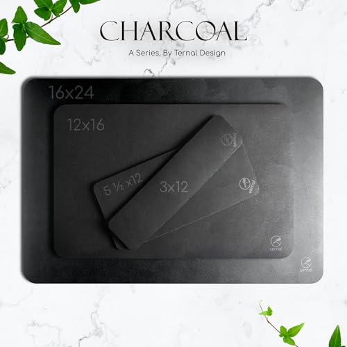 Ternal DripGuards Absorbent Counter Mat 2-Pack | Waterproof, Quick-Dry Coffee Bar Mat for Kitchen, Sink & Drink Station | Non-Slip, Spill-Proof Protector for Water, Oil & Syrup [3 x12in]. - size: 3x12in-Regular