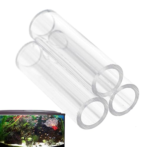 Aquarium Shrimp Cave - Clear Acrylic Breeding Habitat, Crystal Shelter Tube, Secure Aquatic Hideaway | Shrimp Breeding Tube for Small fishss Tank Environment - color: 3 Tubes