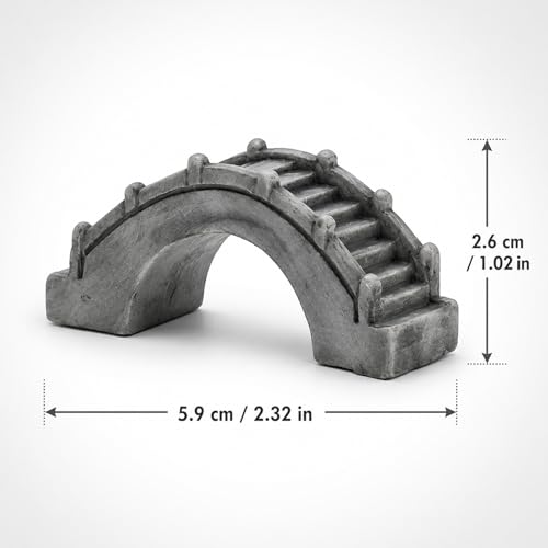 30PCS Miniature Bridge Resin Mini Arch Bridge Figurines Antique Boardwalk Building Model for DIY Crafts Fish Tank Aquarium Micro Landscape Decoration