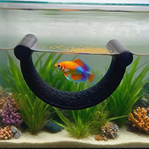 CPLIKE Black Betta Fish Hammock – Floating Aquarium Rest Ledge for Nano Fish, Shrimp, Corydoras – Natural-Look Black Perch Platform for Betta Tanks, Aquascape Decor, Low Flow Aquarium Accessory - color: B: Black