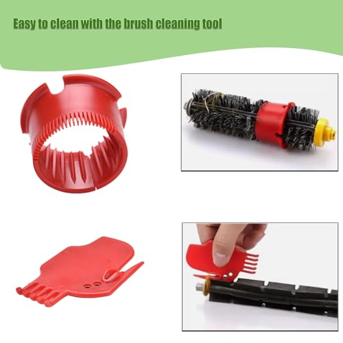 Replacement Parts Kit for iRobot Roomba 600 Series 694 692 690 614 680 660 651 650 & 500 Series 595 585 564 552,3 Filter,3 Side Brush,1 Pairs Bristle and Flexible Beater Brush