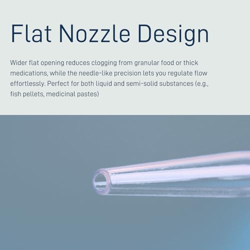 Aquarium Feeder Pipette with Dual Scale & Safe Rubber Tip, Multi-Function Fish Tank Siphon for Cleaning, Feeding and Water Changing - 17.72 Inch - size: 17.72 inch