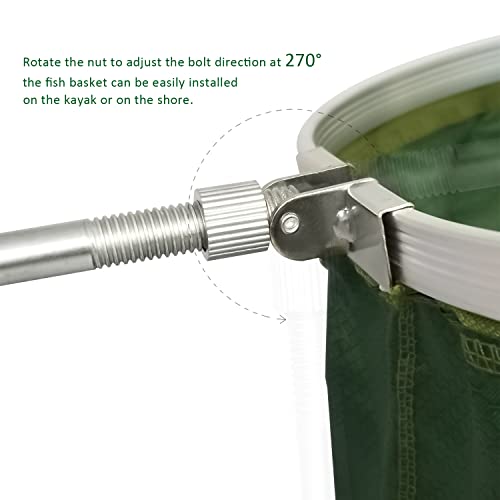 Collapsible Fish Keeping Net - Rubberized Mesh Fishing Basket - Foldable Fish Live Well for Dock & Kayak - Keep Bait and Fish Alive
