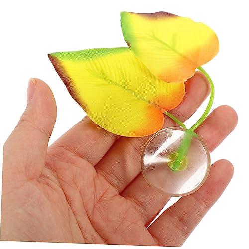 KESYOO Decorative Betta Fish Leaf Hammock Multi-Functional Pad for Comfortable Resting Spawning Aquarium Easy to Install Cup Leaf Ornament for Betta Tank Adornments