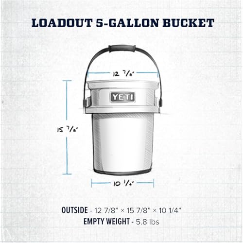 YETI Loadout 5-Gallon Bucket, Impact Resistant Fishing/Utility Bucket - color: Cherry Blossom