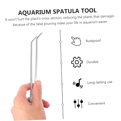 Generic 1set Aquascaping Tools Aquarium Scissors Tweezers and Spatula for Fish Tank Maintenance Essential Tools for Aquatic Plants and Substrate Care