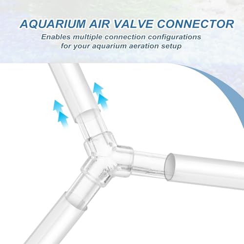 Aquarium Air Valve Connector, Aquarium Air Pump Accessories Y Connector Plastic Inline Tubing, (12 Pcs), Intended for Fish Tank Oxygenation System - style: Y Connector