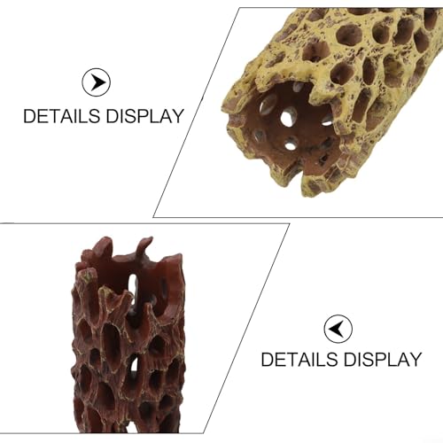 Shrimp Hideout Hermit Crab Climbing Toy Aquarium Decoration with Reptile Moss Attachment Small Animal Nesting Spot Crayfish Shelter Resin Ornament