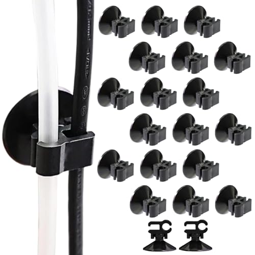 20 PCS Aquarium Suction Cup Clips Professional Fish Tank Suction Cup Clips Aquarium Air Tube Holders for Pump Power Cord,Fish Tank Oxygen Tube Hose,Aquarium Air Tubing