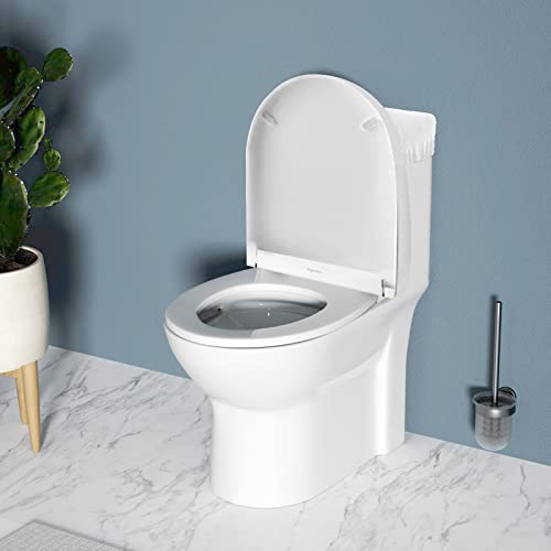 Toilet Tank Lid Cover, Bathroom Stretch Washable Spandex Toilet Tank Protector Cover with Elastic Bottom, White - color: White