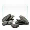 20lb Natural Stone Turtle Rocks for Tank 8-10pcs Basking Platform Stone, Natural Slate Rocks for Reptiles, Aquarium & Aquascape Decor(2-10 Inches) - size: 20lb(8-10pcs)