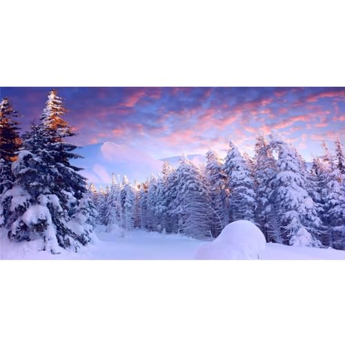 YongFoto Fish Tank Background - 30x12 inch Winter Snow Scene Aquarium Backdrop for Reptile Terrarium & Bearded Dragon Habitat - color: Purple 1, size: 30x12in/75x30cm