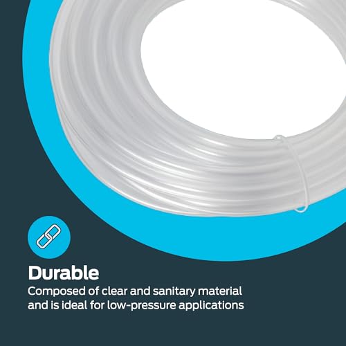 Eastman 3/4 Inch ID (1 Inch OD) PVC Clear Vinyl Tubing, 10 Foot Length, 98624 - size: 3/4 in. ID x 1 in. OD, style: 10 Ft.