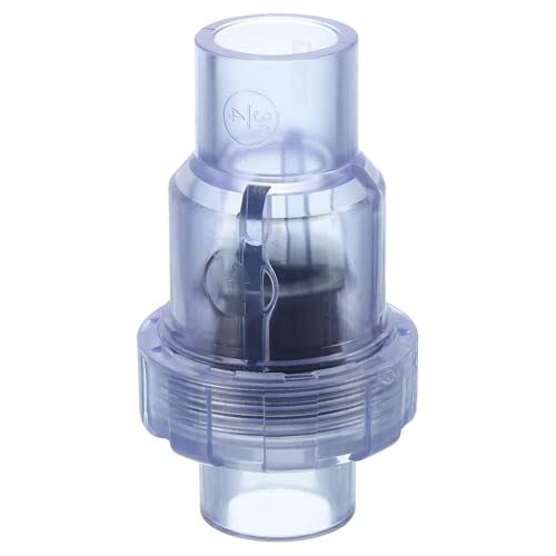 uxcell UPVC Check Valve, 25mm ID Single Union Check Valve Fit 3/4" OD Pipe DN20 Slip Swing No-return Valve for Backflow Prevention, Clear - size: 0.75 Inch