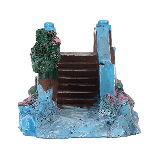 Fish Tank Bridge Ornament, Lifelike Brick Texture Stone Design, Compact Size, for Aquarium Landscaping