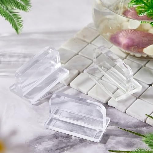 Clear Acrylic Aquarium Lid Handles, 6pcs Transparent Pulls Handles Fish Tank Cover Handle Rectangle Aquarium Tank Lid Replacement Handle for Aquarium Fish Cover Holder