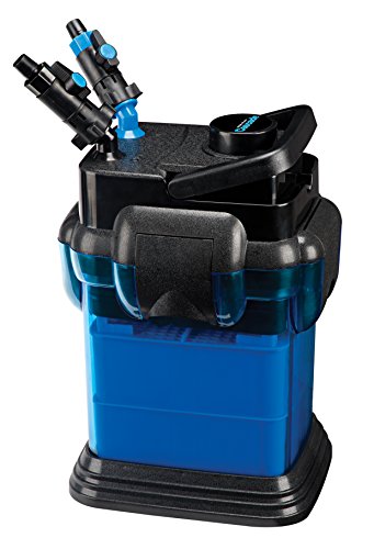 Penn-Plax Cascade 500 Canister Filter - 115 GPH Aquarium Filter for Tanks Up to 30 Gallons - 360 Degree Flow Valves, Poly Fiber Pads, Bio-Sponge & Activated Carbon -Fresh & Saltwater -11.5x9x13.5in - size: 30 Gallons